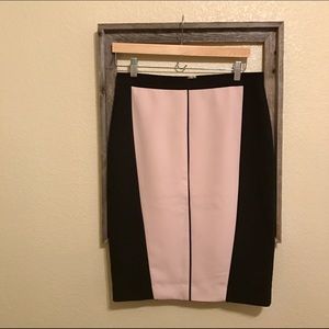 NWT Ann Taylor Nude and Black Pencil Skirt