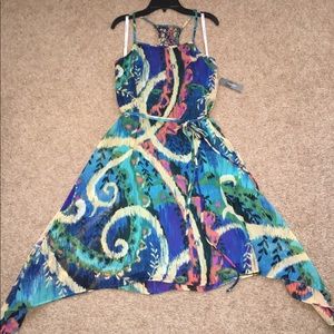 Bisou Halter Asymmetrical Dress