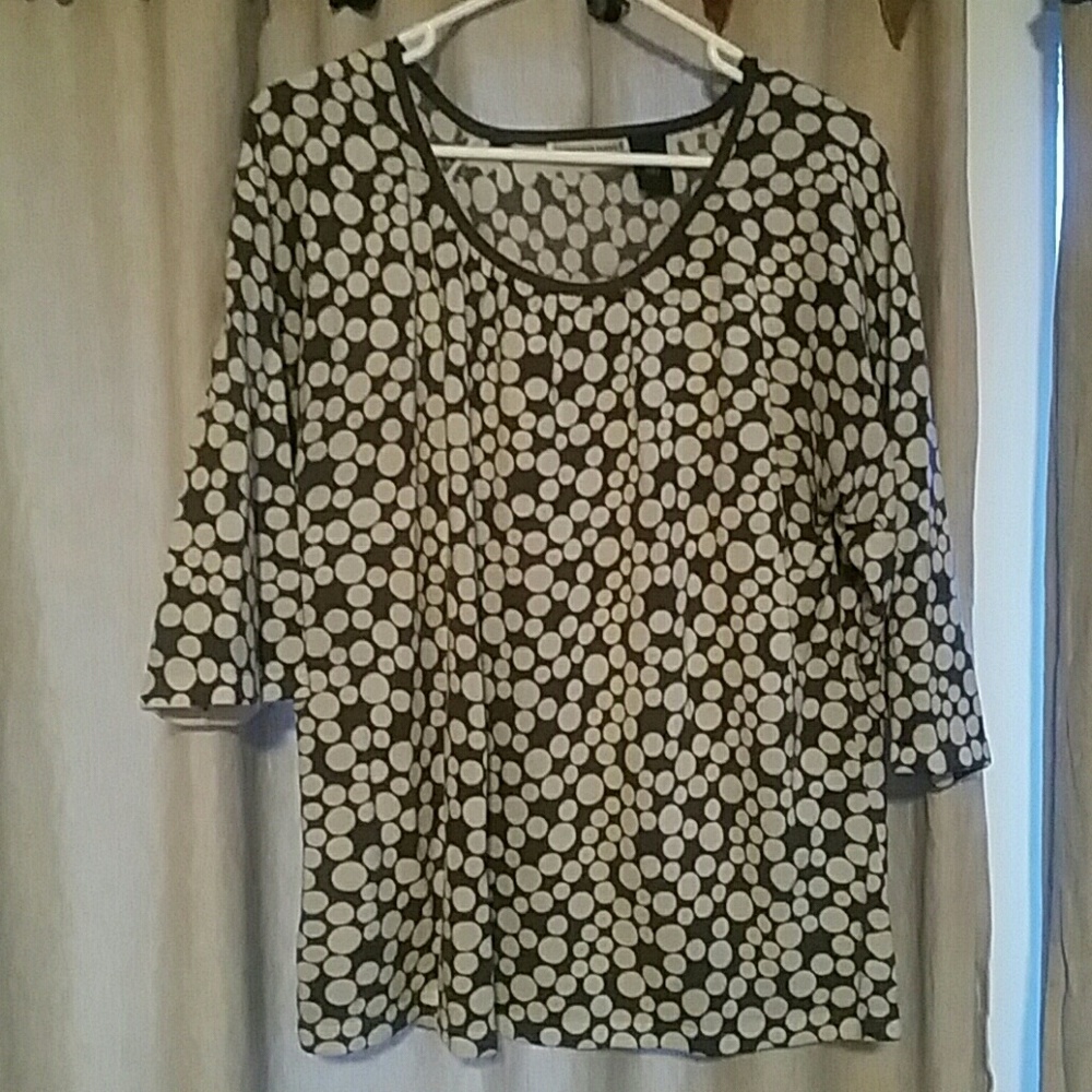 Gray & white polka-dot Sweater suze XL