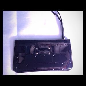 Kate Spade Black Patent Wristlet