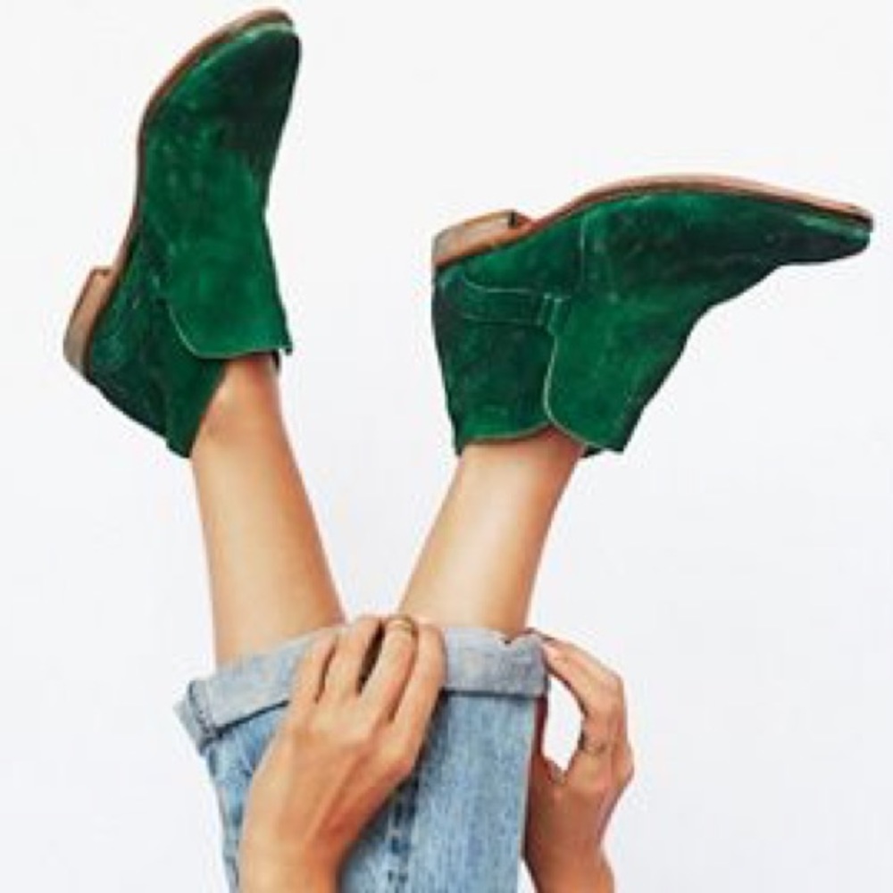 Free People Summit Ankle Boot in green