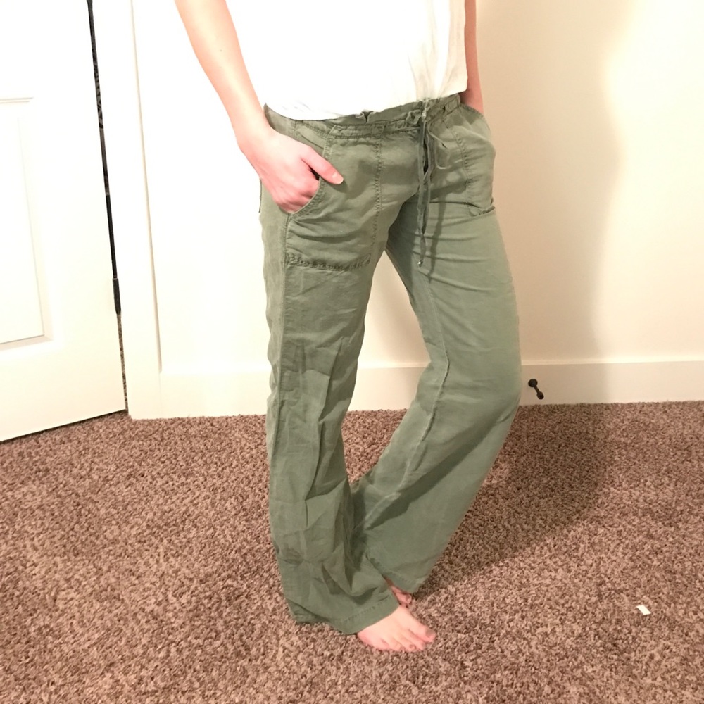 American Eagle wide leg linen pants