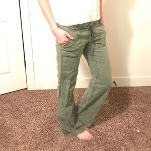 American Eagle wide leg linen pants