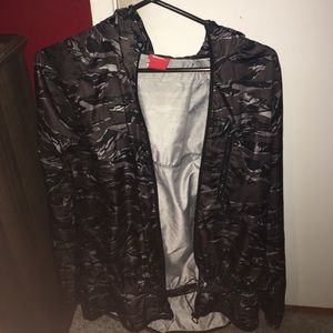 Nike grey and black Camo windbreaker.