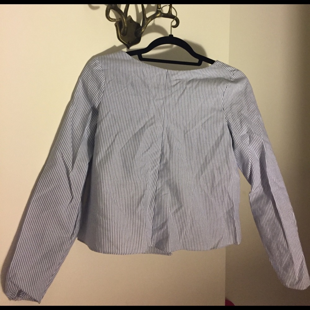 Zara striped, low back blouse