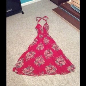 Betsey Johnson Red Floral Sun Dress