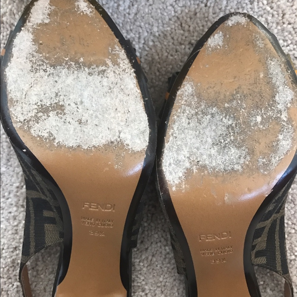 Fendi Peep Toe Heels Shoes View 3