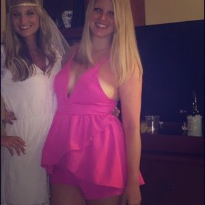 Hot pink romper