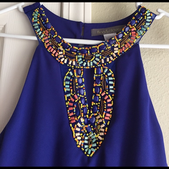Dark Blue Beaded Dress 🔆 - Picture 4 of 6