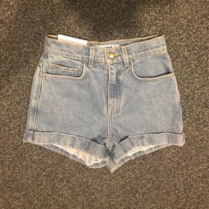 American Apparel Light High Waisted Shorts