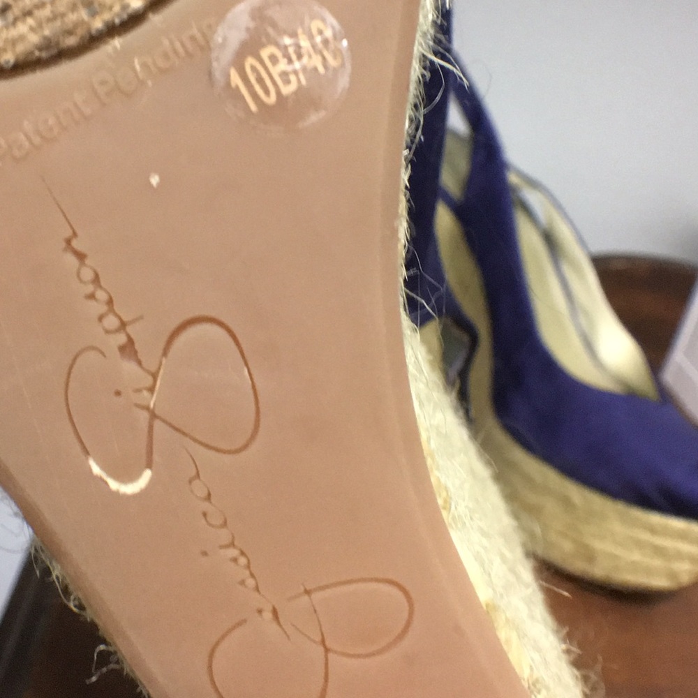 Jessica Simpson fall cute open cut toe wedge heel! - Picture 3 of 4