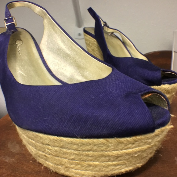 Jessica Simpson fall cute open cut toe wedge heel! - Picture 4 of 4