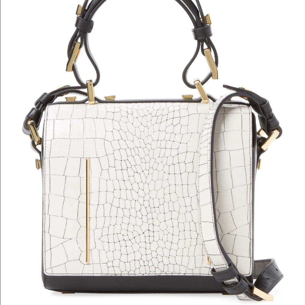 time arrow crocodile cross body bag