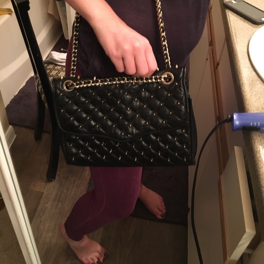 Rebecca monk off black cross body bag large