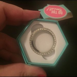 Origami Owl Large Living Locket face w/ crystals