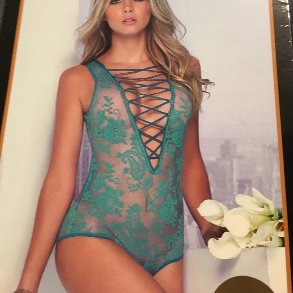 Brand new sheer floral teddy