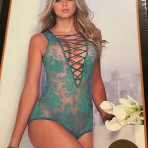 Brand new sheer floral teddy