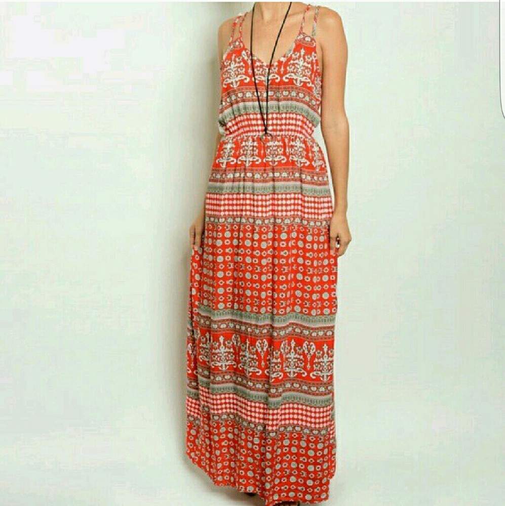 Crochet Back Maxi Dress