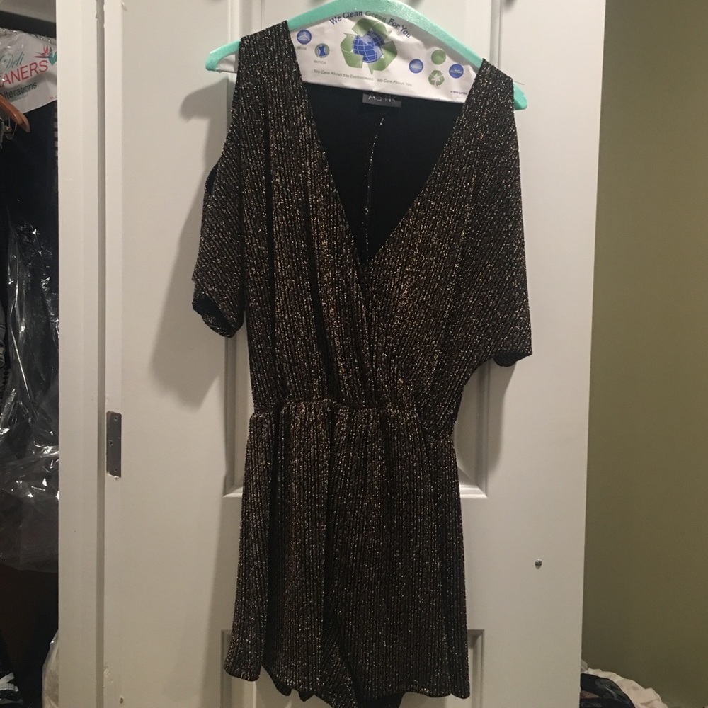 Gold glittery dress