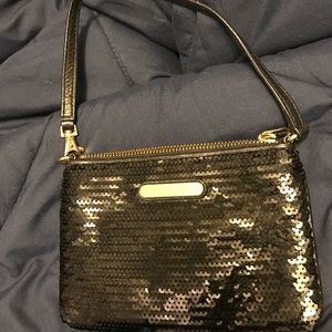 Black Sequined Michael Kors Wristlet