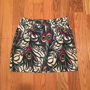 Lilly Pulitzer Peacock Print Skirt