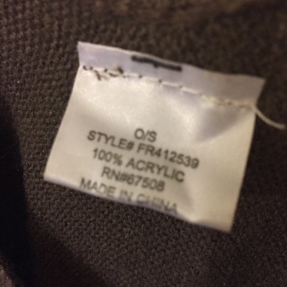 Olive Green Gray Fringe Knit Poncho - Picture 4 of 4