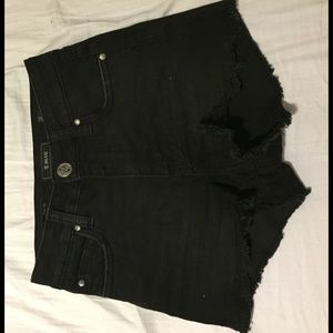 Sts blue high waisted denim shorts in black