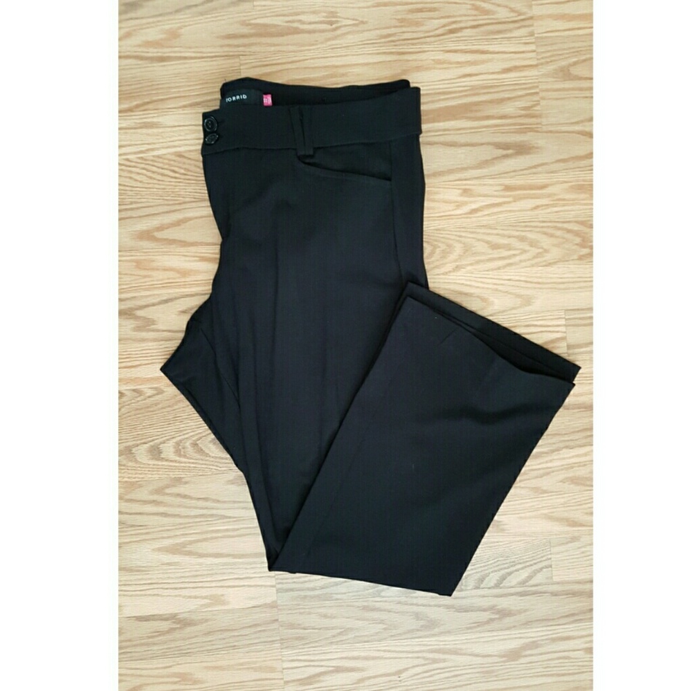 Black slim boot dress slacks