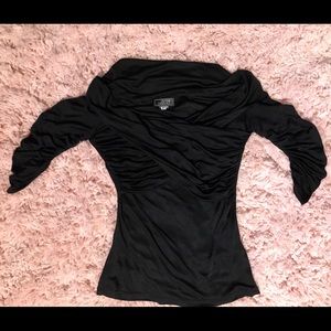 Gianni Versace black flowy blouse