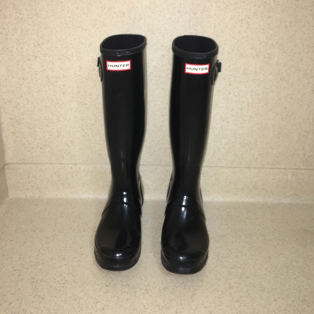 Hunter Boots Size 7 Black