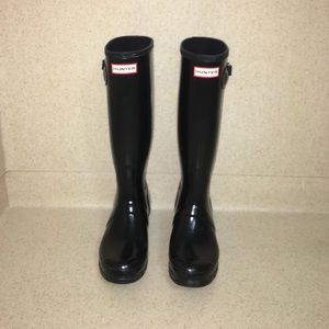 Hunter Boots Size 7 Black