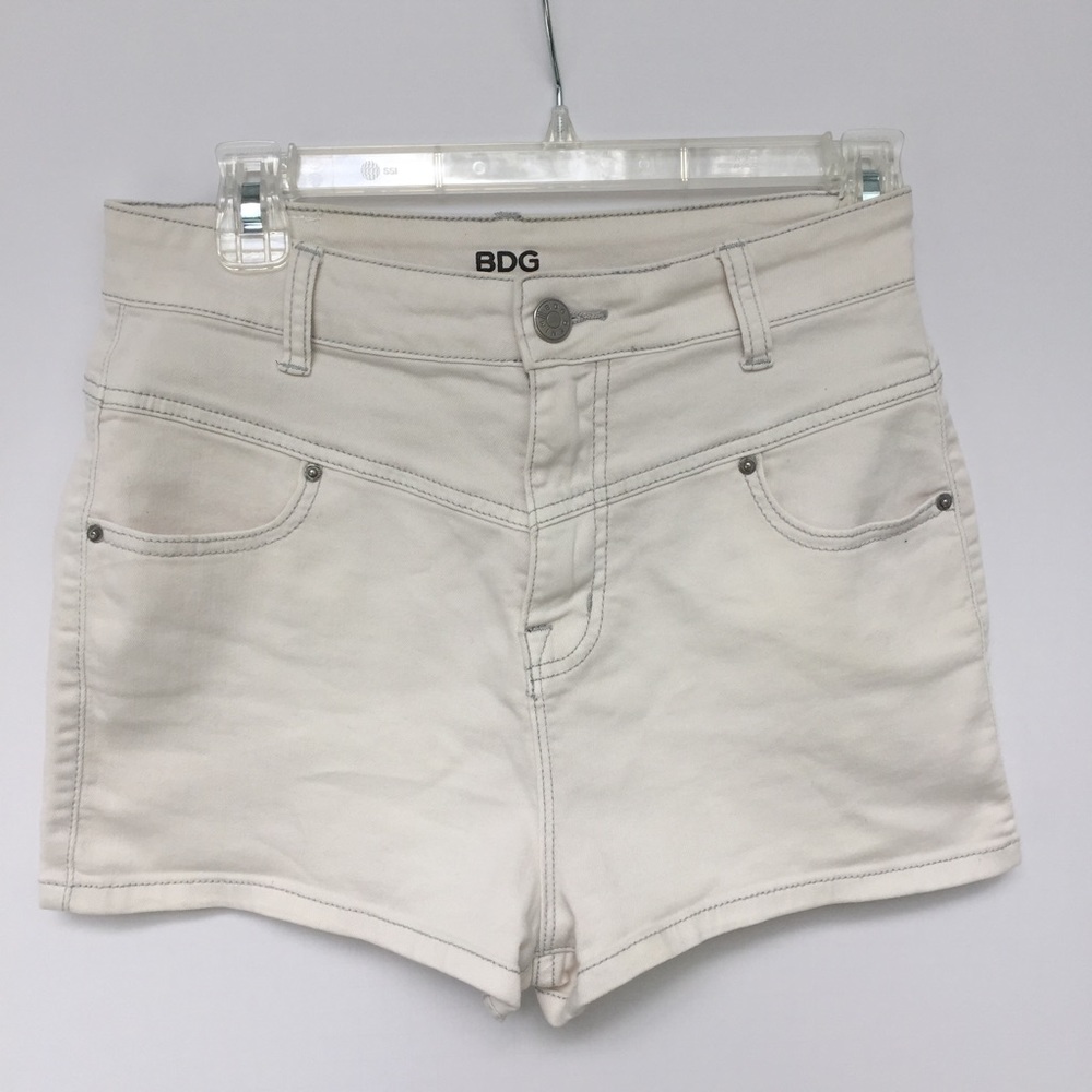 White BDG Super High Rise Seam Short