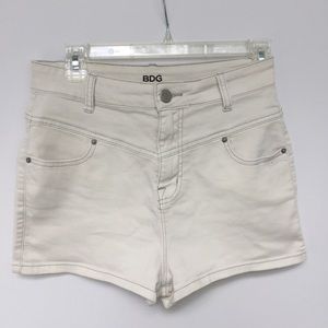 White BDG Super High Rise Seam Short