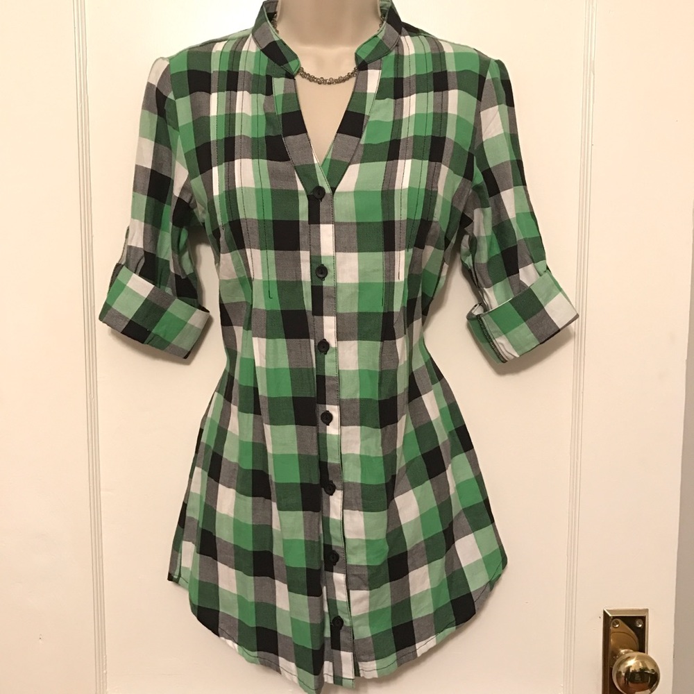 H.I.P. Happening in the Present Plaid Shirt Dress