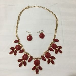 Statement necklace and earrings