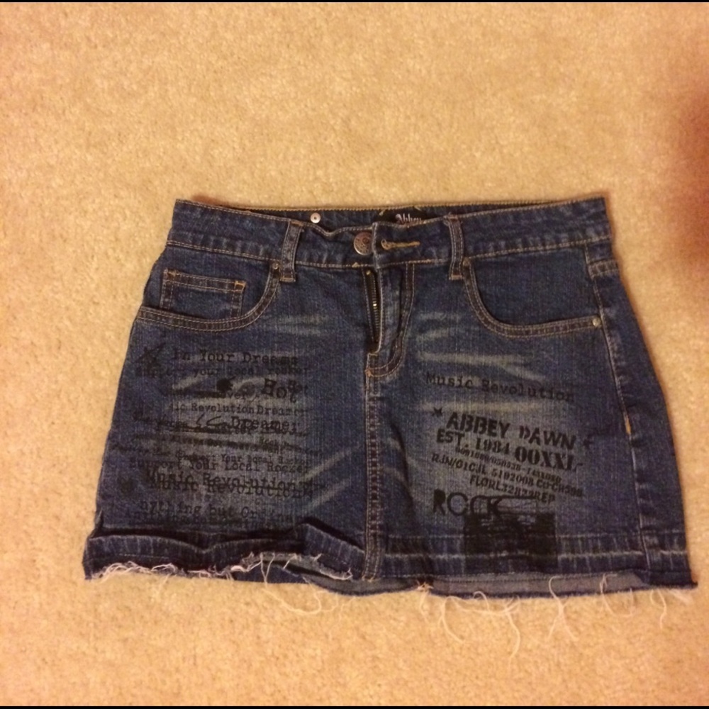 Abbey Dawn Jean Skirt