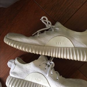 All white cream yeezys boost v2's
