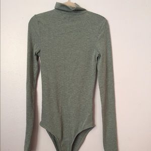 Grey Ribbed Bodysuit