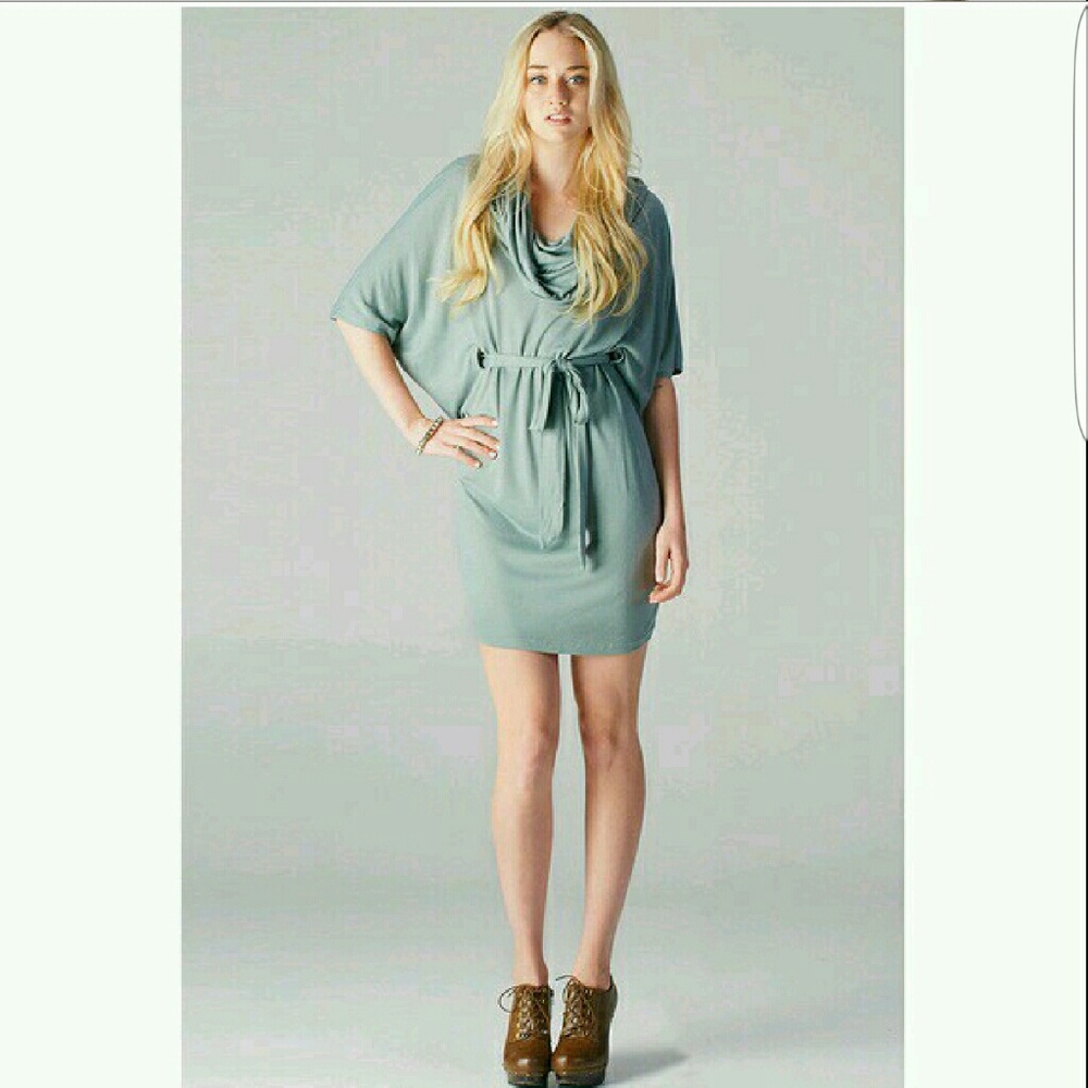 Rose Cowl Neck Tunic Dress