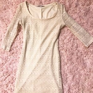 Cream lace dress