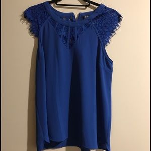 Brixon Ivy - Lace Detail, Cap-sleeve Blouse
