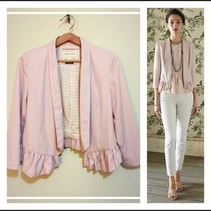💲✂️Anthropologie Rose Frill Blazer NWOT