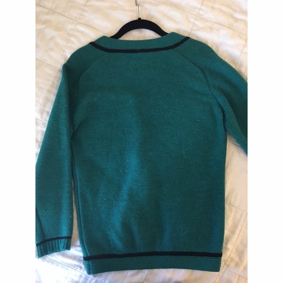 Vintage teal cardigan sweater - Picture 3 of 5