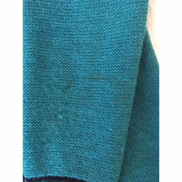 Vintage teal cardigan sweater - Picture 4 of 5