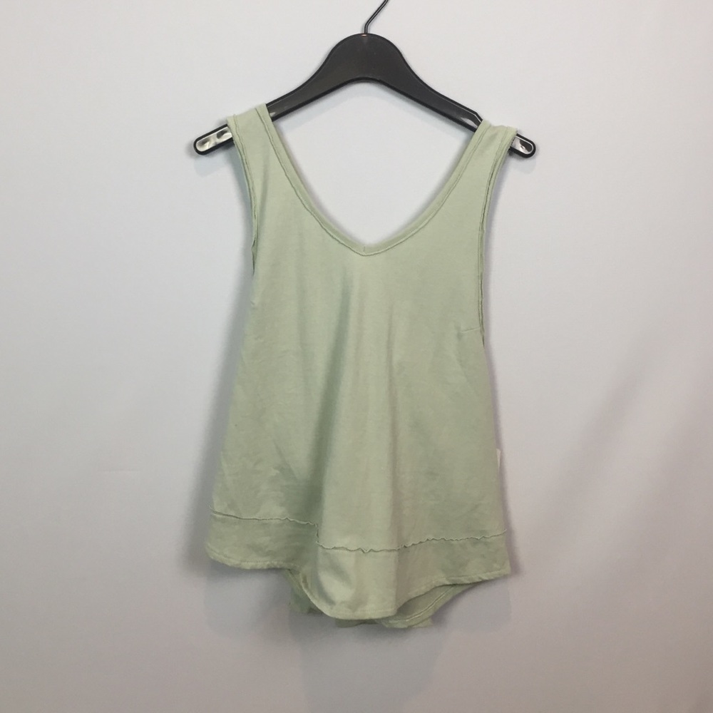 free people frost mint cutout top