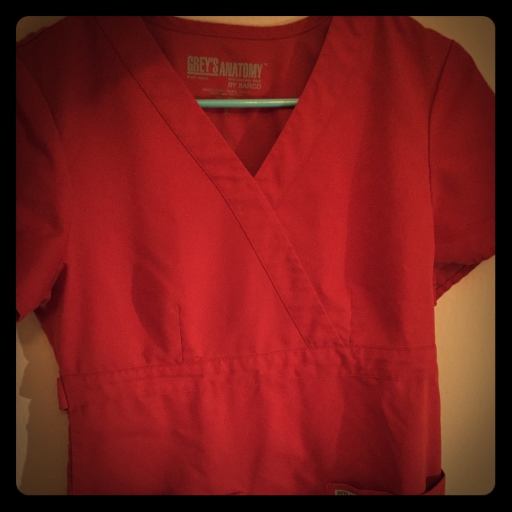 Grey's Anatomy Small Scrubs Burnt Red-Orange