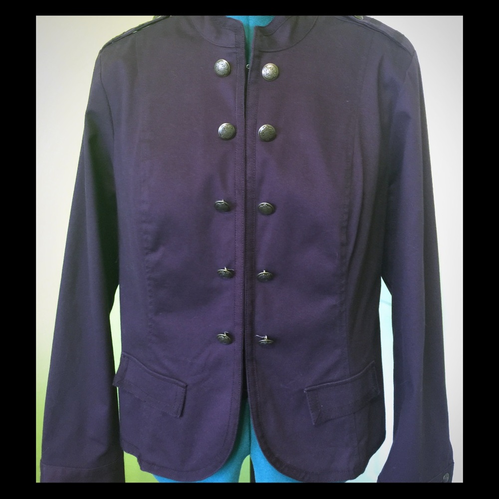 Apt 9 Dark Purple Twill Jacket, XL
