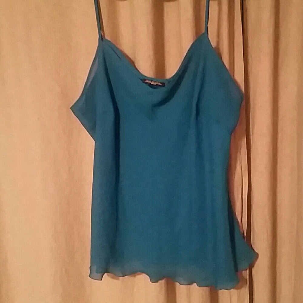 Brand new! Sheer turquoise camisole top. Size 3X