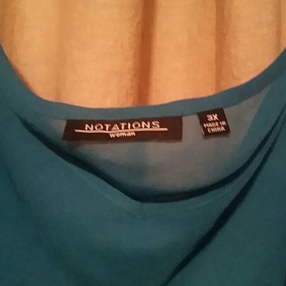 Brand new! Sheer turquoise camisole top. Size 3X - Picture 2 of 3