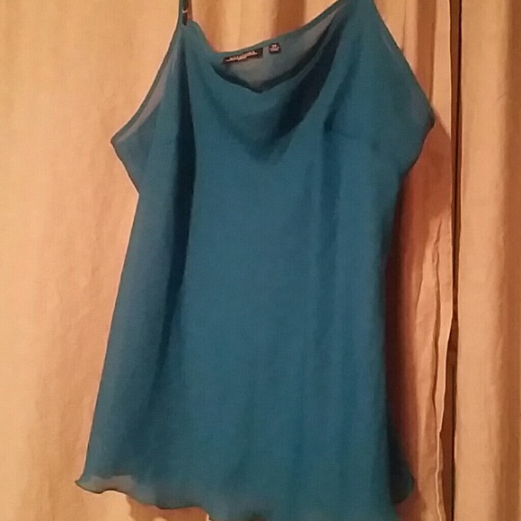 Brand new! Sheer turquoise camisole top. Size 3X - Picture 3 of 3